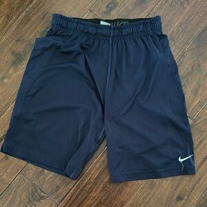 Nike Navy Blue Athletic Performance Dri-fit Shorts Sz M